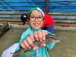 魚のつかみ取り