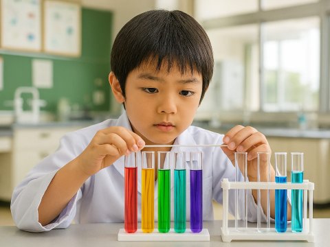 化学反応により色が変化する見える化