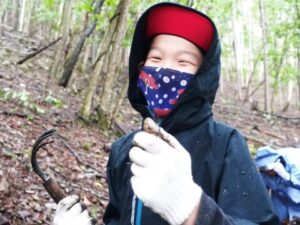 水晶ゲット！おもわずニコニコ笑顔です