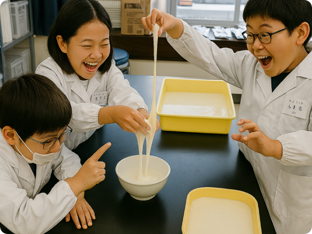 ドロドロ・カチカチ？の不思議な世界～ダイラタンシースライムと液状化現象の実験～