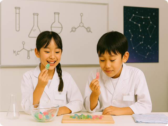 食べられる宝石？－琥珀糖(こはくとう)を科学しよう！