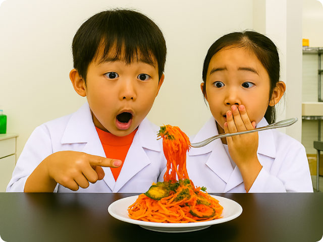 フォークが浮かぶ？スパゲッティナポリタン－食品サンプルづくりに挑戦－