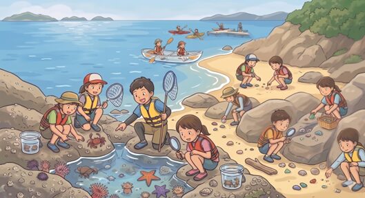 磯の生き物観察