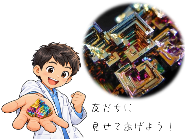 ビスマス結晶実験!金属から、虹色の迷路が?
