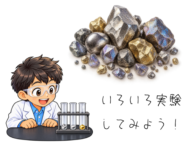 まずは、金属の「ちがい」を見つけよう!